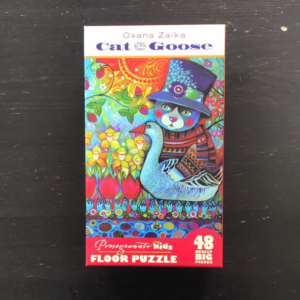"Cat with Goose" 48-Piece Floor Puzzle